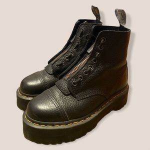 Dr Martens Sinclair Platform Boots in Milled Napa leather